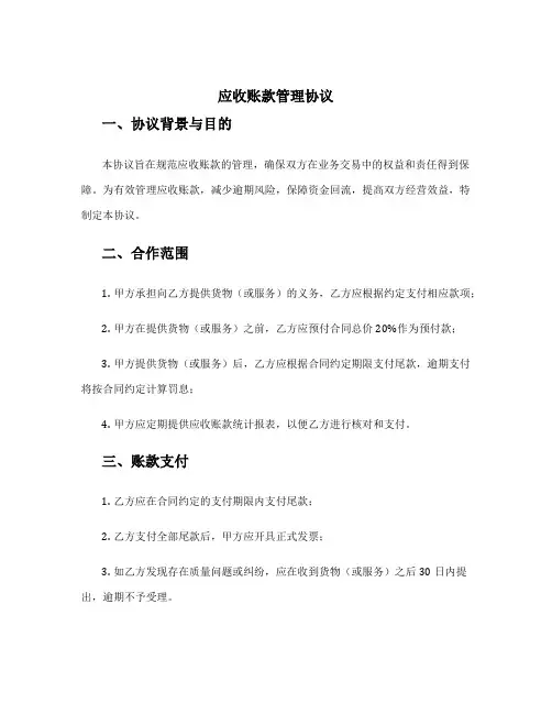 应收账款管理协议