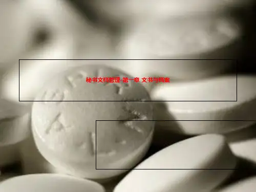 秘书文档管理-第一章 文书与档案