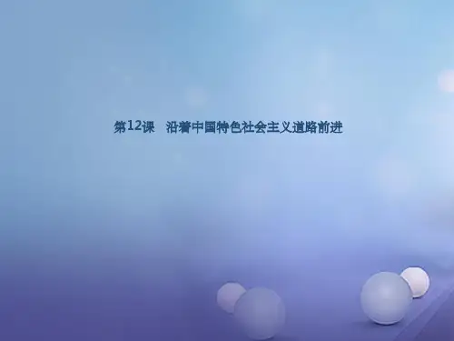 八年级历史下册 第三学习主题 建设中国特色社会主义 第12课 沿着中国特色社会主义道路前进 川教版