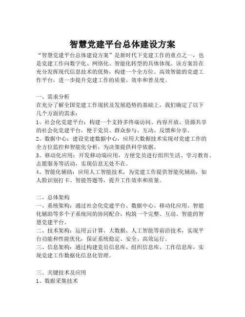 2023-智慧党建平台总体建设方案-1