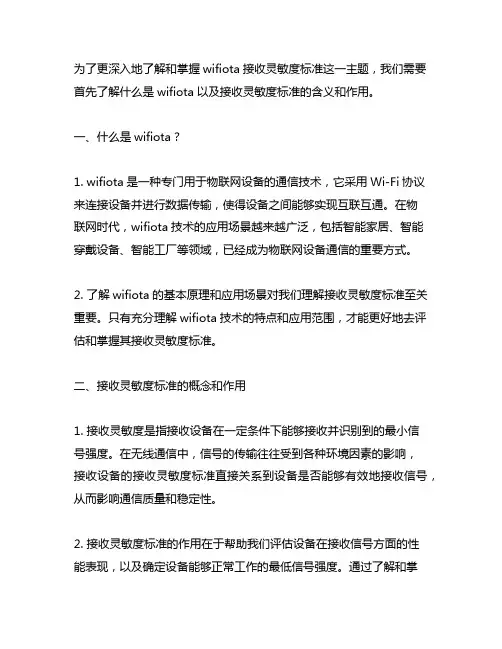 wifiota接收灵敏度标准