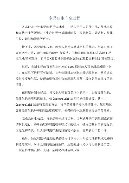 多晶硅生产全过程
