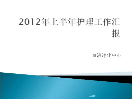 血透室护理工作总结1ppt课件