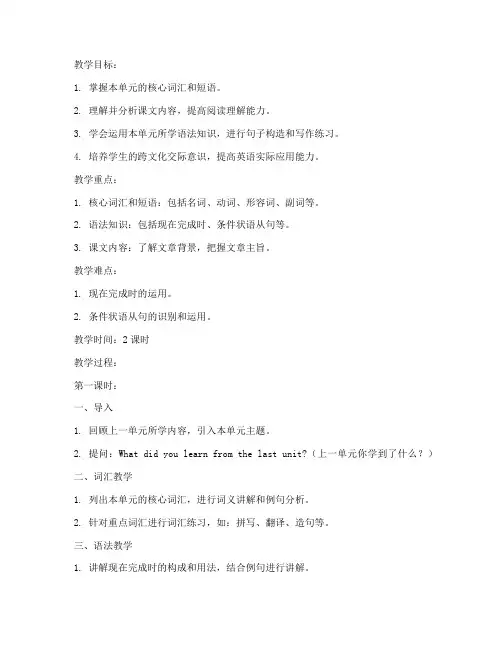 大学英语精读4电子教案