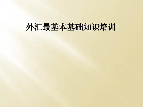 外汇最基本基础知识培训