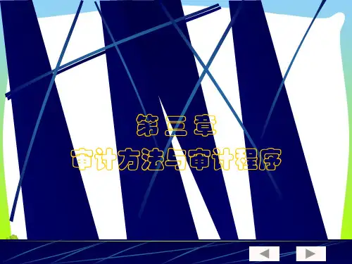审计学审计方法与审计程序