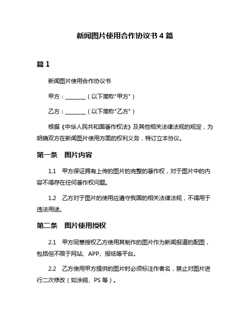 新闻图片使用合作协议书4篇