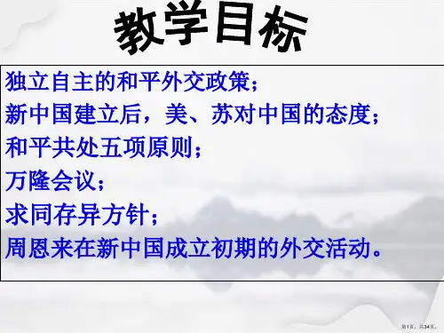 独立自主的和平外交课件共张PPT