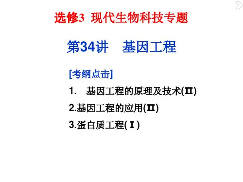 2020高考生物基因工程考纲考点考题突破课件(共58张PPT)