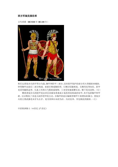 西方军装发展沿革