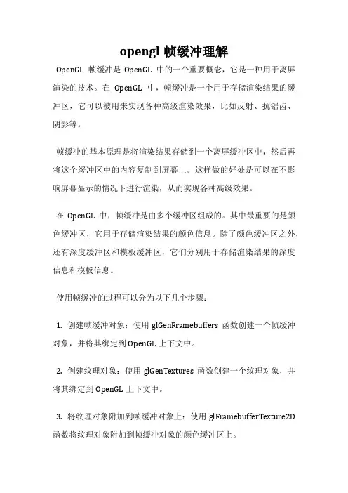 opengl帧缓冲理解