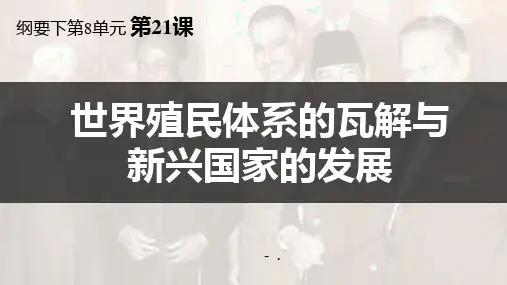 《世界殖民体系的瓦解与新兴国家的发展》PPT优秀课件