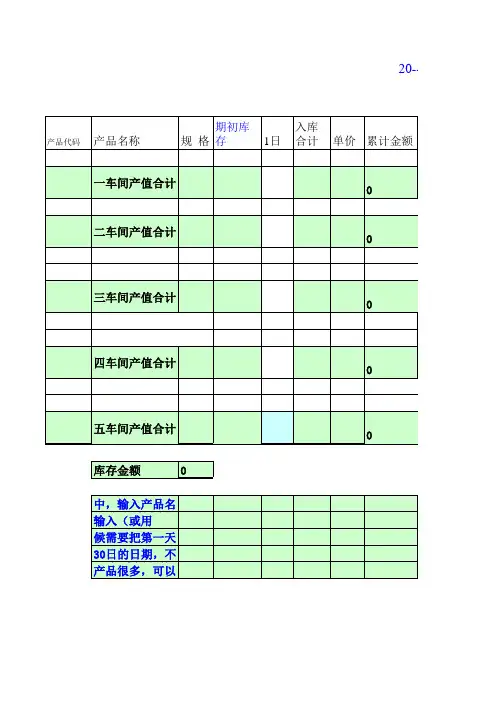 进销存财务表格