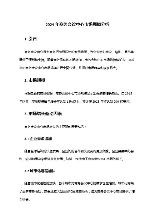 2024年商务会议中心市场规模分析