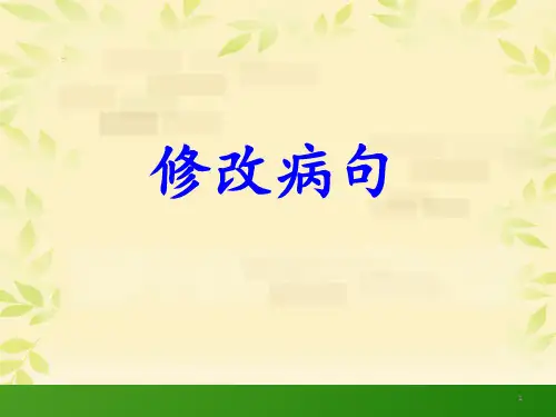 小学语文修改病句 ppt课件