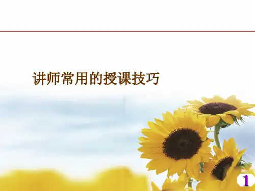 讲师常用的授课技巧(新)