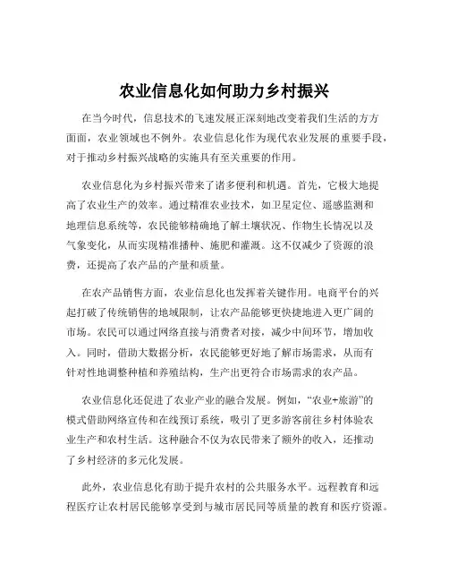 农业信息化如何助力乡村振兴