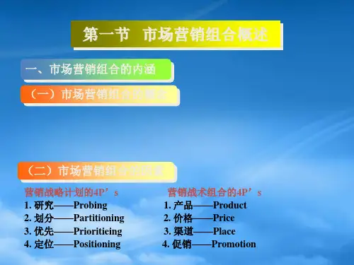 市场营销第六章市场营销组合ppt-PowerPoint演示文稿