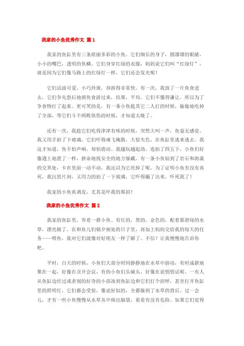 我家的小鱼作文