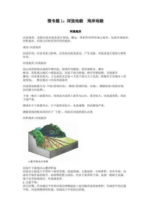 微专题1：河流地貌  海岸地貌
