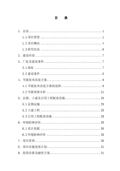 XXX煤矸石热电有限公司高压变频节能技术改造项目可行性研究报告