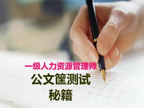 一级人力资源管理师综合评审公文筐处理技巧 ppt课件