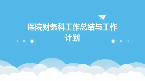 医院财务科工作总结与工作计划PPT