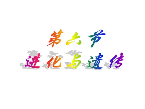 第六节进化与遗传PPT课件(初中科学)