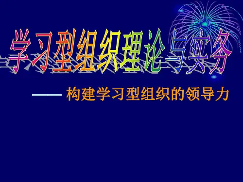 学习型组织的理论与实务(周二讲座课)