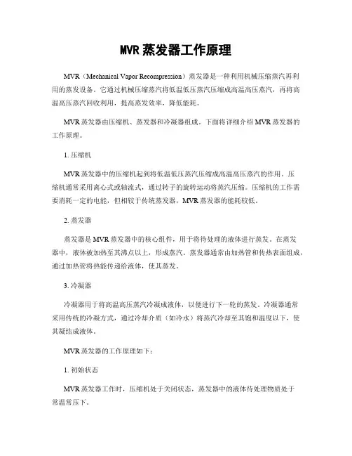 MVR蒸发器工作原理
