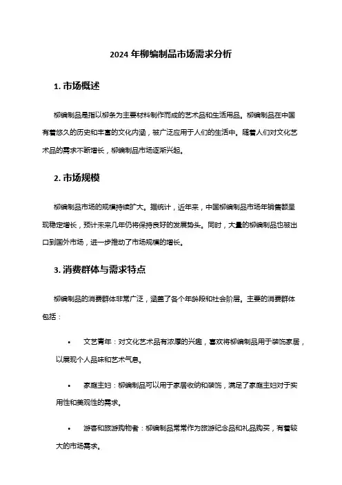 2024年柳编制品市场需求分析