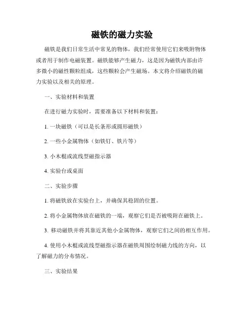 磁铁的磁力实验