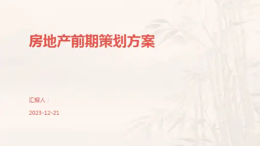 房地产前期策划方案