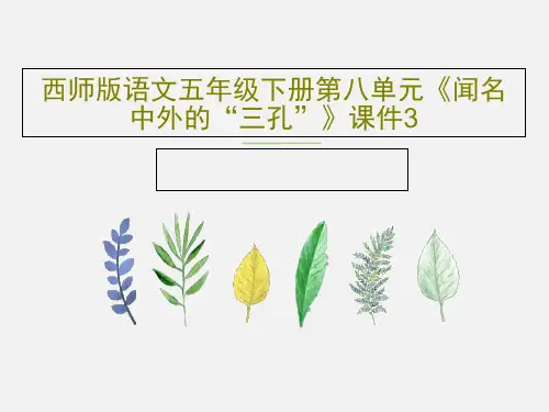 西师版语文五年级下册第八单元《闻名中外的“三孔”》课件3共19页文档