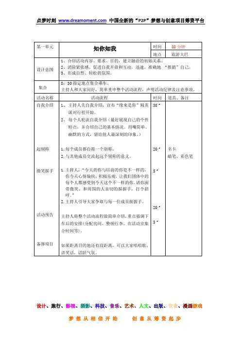 相亲派对活动流程详案