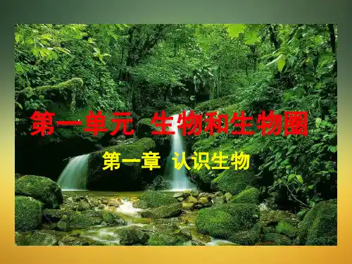 七上  第一单元 第一章认识生物
