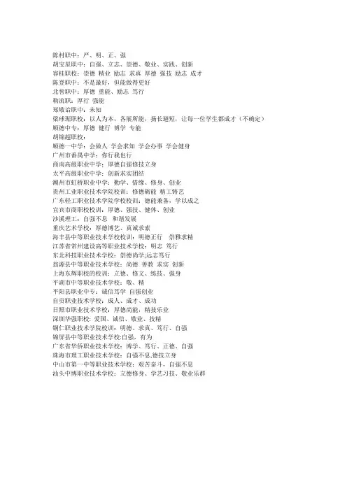 职校校训