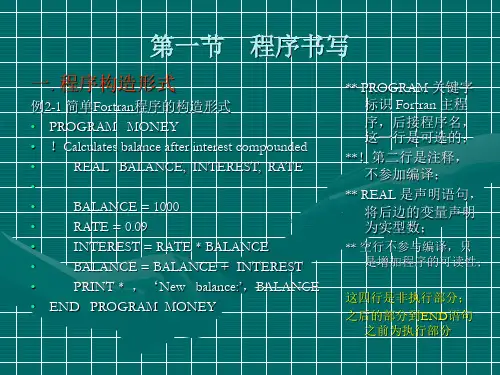 第二章Fortran程序设计基础