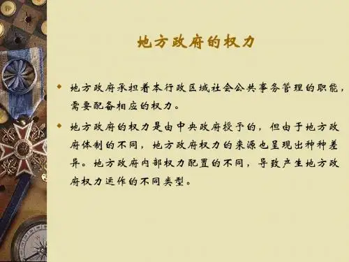 地方政府的权力运作过程