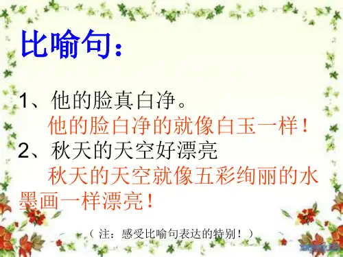 比喻、拟人、排比、关联词训练