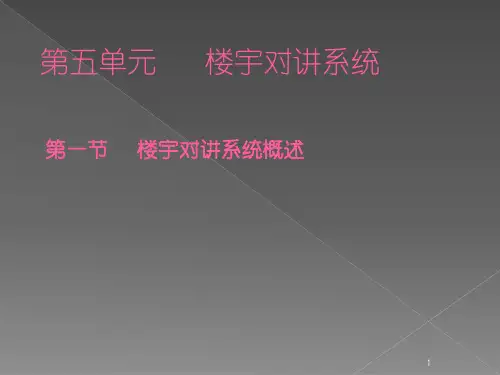 楼宇对讲系统PPT幻灯片课件
