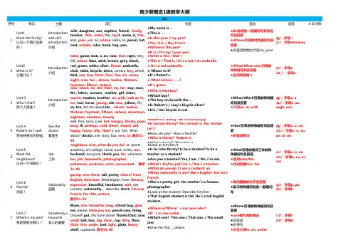 青少新概念教学大纲
