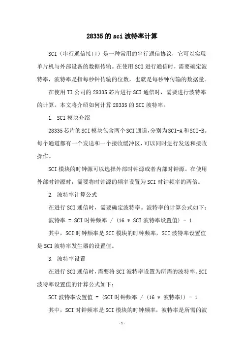 28335的sci波特率计算