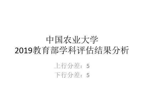 五分分差内-中国农业大学2012年教育部学科评估结果分析共18页PPT资料