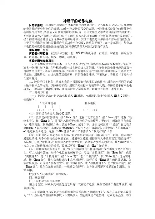 神经干的动作电位