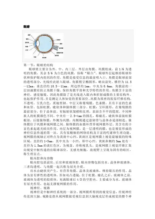 眼睛结构与疾病