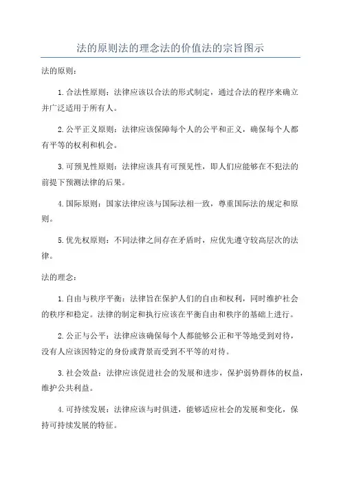 法的原则法的理念法的价值法的宗旨图示