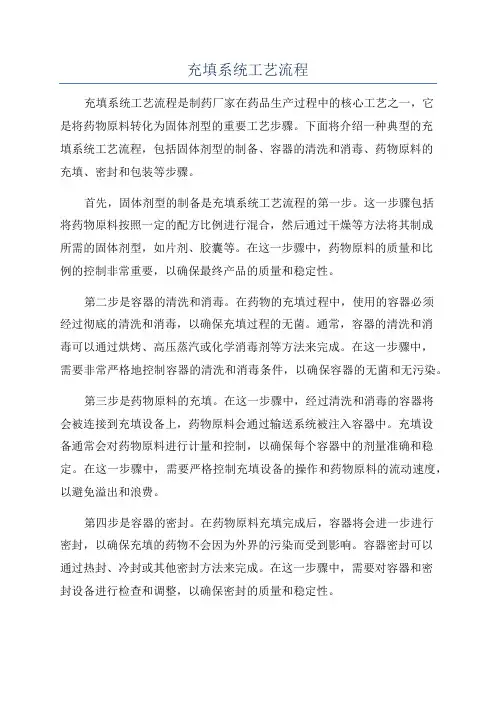 充填系统工艺流程