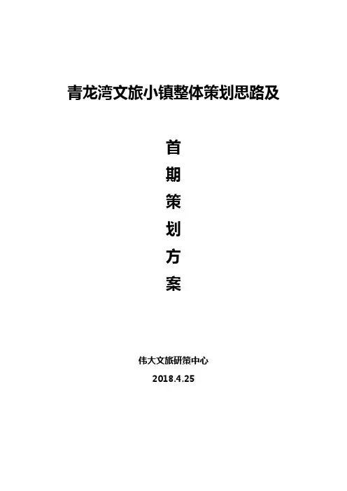 青龙湾文旅小镇首期启动区策划方案 (4.26)doc