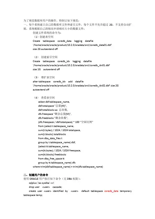 关于oracle 用户去DBA权限的管理